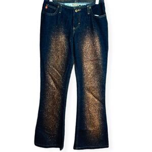 Mudd Y2K Glitter Low Rise Hip Hugger Flare